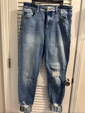 Blue Distressed Women’s Jeans - (Brand)